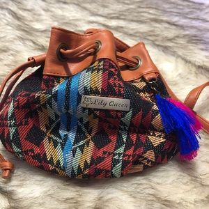 Tribal print small purse bag